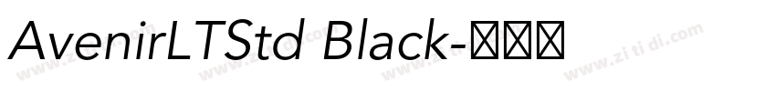 AvenirLTStd Black字体转换